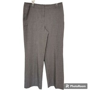 JONES NY Wide‎ Leg Black & White Checkered Dress Pant, Size 12